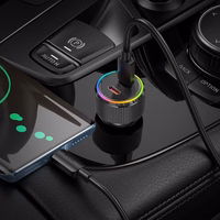 Car Laadija Hoco 2 x USB C QC PD 50W NZ14B must