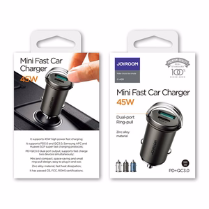 Автомобильное зарядное устройство Joyroom (C-A35) (1xUSB-C; 1xUSB; 4.8A 45W) чёрное