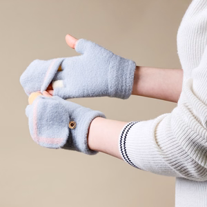 Women's/children's winter phone gloves - gray