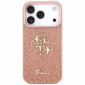 Guess Fixed Glitter Big 4G Ümbris jaoks iPhone 17 Pro - Roosa