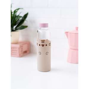 Pusheen klaasist veepudel, 500 ml
