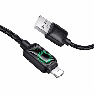 Kaabel koos LCD USB A to Lightning Hoco 2,4A 1,2 m U146 must