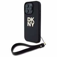 DKNY Wrist Strap Stock Logo iPhone 16 Pro Ümbris - Must