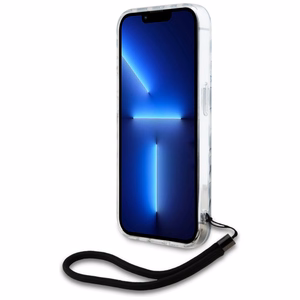Чехол Karl Lagerfeld IML Zebra Pattern & Cord для iPhone 15 Pro Max - чёрный