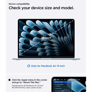 Spigen Urban Fit ümbris MacBook Air 13" 2023 / 2024 / 2025 / 2026 jaoks – hall