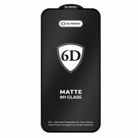 Tel Protect Full Glue 6D Matt karastatud klaas Xiaomi Redmi 15C 4G/5G mustale klaasile