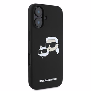 Karl Lagerfeld Silicone Ümbris Nauble Heads Print MagSafe jaoks iPhone 16 Plus - Must