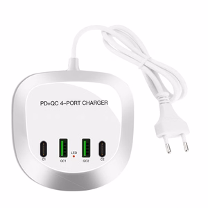 Travel laadija T3P+ - 2xType C + 2xUSB - QC + PD 40W valge