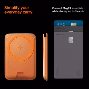 Spigen Valentinus MagFit+ MagSafe magnetiline telefoni kaarditasku – oranž
