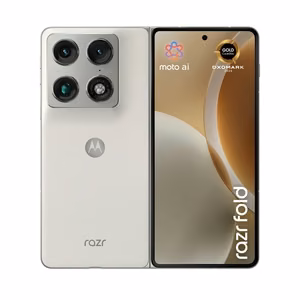 Motorola Razr Fold – nutitelefon, 20,6 cm / 8,09-tolline, Dual SIM, Android 16.0, 5G, USB Type-C, 16 GB/512 GB, 6000 mAh, valge
