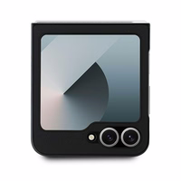 Mercedes Leather Wood Imitation MagSafe Ümbris jaoks Samsung Galaxy Z Flip 6 - Must