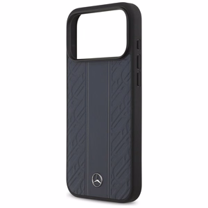 Mercedes Leather Laurel Leaves Stripes MagSafe Ümbris jaoks iPhone 17 Pro Max - Sinine