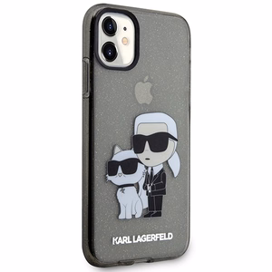 Karl Lagerfeld KLHCN61HNKCTGK iPhone 11 / Xr 6.1" must/must hardcase Gliter Karl&Choupette