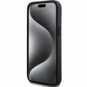 DKNY Leather Mono Stripe & Metal Logo Ümbris jaoks iPhone 15/14/13 - Must