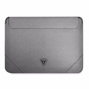 Guess Saffiano Triangle Logo ümbris jaoks a 14" laptop - silver