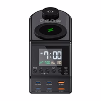 Blitzwolf BW-FW10 alarm clock with laadija 2xUSB-A, 4xUSB-C, 240W