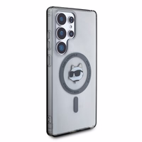 Karl Lagerfeld Button Choupette Head Printed Logo MagSafe Samsung Galaxy S25 Ultra ümbris must