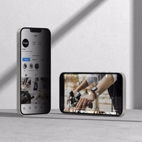 Ringke Easy Slide Privacy Glass 2-pack jaoks iPhone 13 / 13 Pro / 14 / 16e