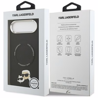 KARL LAGERFELD ümbris jaoks IPHONE 17 Air compatible with MagSafe KLHMP17MPSMLRKCK (PU K&C PINS) must