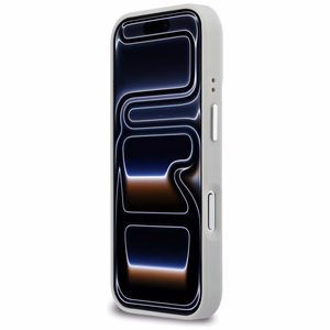 Karl Lagerfeld Croco KL Script Logo MagSafe ümbris for iPhone 17 Pro Max - hõbedane