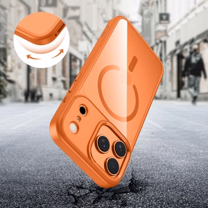 Tech-Protect MagMat MagSafe Ümbris jaoks iPhone 17 Pro - Läbipaistev Oranž