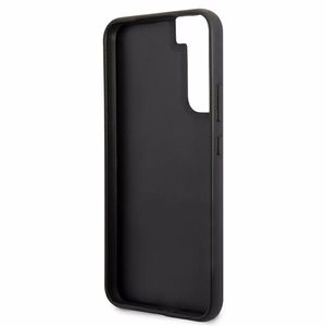 BMW Signature Logo Imprint ümbris Samsung Galaxy S22+ jaoks - must
