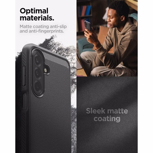 Spigen Rugged Armor ümbris mudelile Samsung Galaxy A27 5G – mattmust