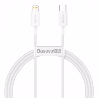 USB Kaabel Baseus "Superior" Valge "Type-C / Lightning" 100cm