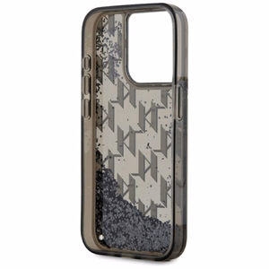 Karl Lagerfeld Liquide Glitter Monogram Gradient iPhone 15 Pro Max Ümbris - Must