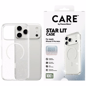 CARE by PanzerGlass Flagship Urban Explorer Ümbris w. Valge MagSafe jaoks iPhone 17 Pro Max - Clear Glitter