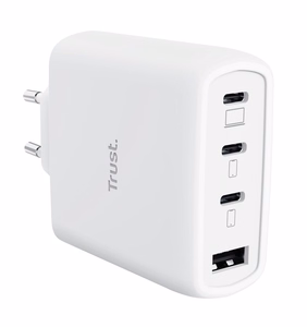 Mobile laadija Wall Maxo 65W/4-PORT GAN valge 26068 TRUST