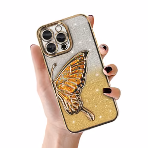Tel Protect Butterfly Water Ümbris jaoks Iphone 15 Pro kuldne