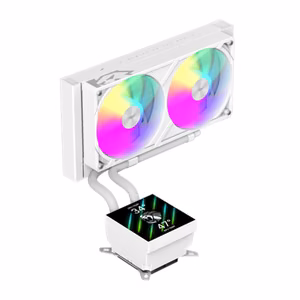 Gamemax CPU Liquid Cooler GLACIER 240 LCD WH White