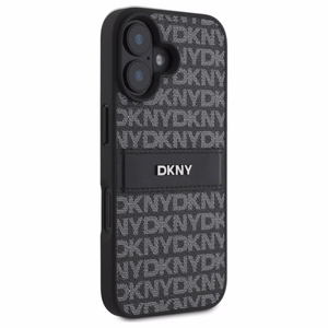 DKNY Texture Pattern Tonal Stripe iPhone 16 Ümbris - Must