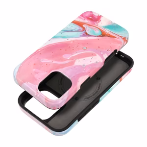 Ümbris jaoks iPhone 16 PLUS Forcell F-Protect Mirage compatible with Magsafe Military Drop-Test roosa marble