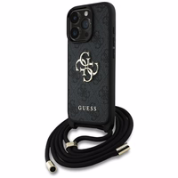 GUESS ümbris jaoks IPHONE 16 Pro GUHCP16LP4GMGCRK (CBDY PU 4G Big Logo W/Cord Strap) must