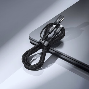 Cable 2in1 USB C to USB C / Mag3 Hoco 240W 1,8 m U142 black