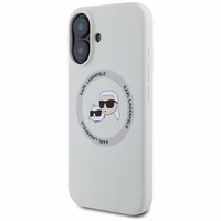 KARL LAGERFELD ümbris jaoks IPHONE 16 compatible with MagSafe KLHMP16SSKCHTCE (Silicone KC Heads) beige