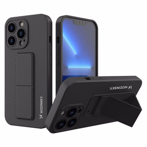 Wozinsky Kickstand Case silikoonist ümbris koos statiiviga iPhone 13 mini must