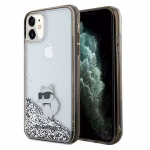 KARL LAGERFELD ümbris jaoks IPHONE 11 KLHCN61LKCNSK (Liquid Glitter C) läbipaistev
