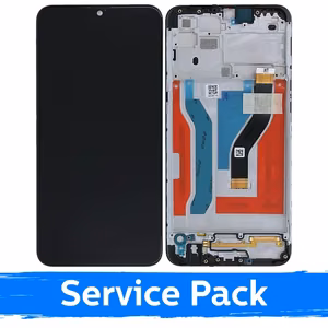 LCD ekraan ühilduv Samsung A107 A10s must raamiga (Service Pack)