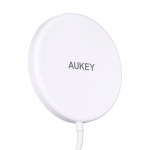 AUKEY Aircore Magnetic LC-A1 juhtmevaba magnetiline Qi laadija USB-C 15W valge