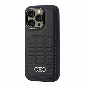 Audi Synthetic Leather MagSafe iPhone 16 Pro 6.3" must/must hardcase AU-TPUPCMIP16P-GT/D3-BK