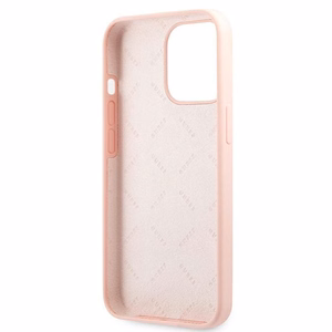 Guess GUHCP13LLS4GWPI iPhone 13 Pro / 13 6.1" розовый/розовый жёсткий чехол Silicone 4G Logo