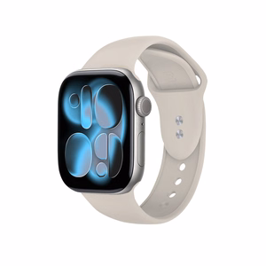 Crong Liquid vedelast silikoonist rihm Apple Watchile 38/40/41/42 mm, kivibeež
