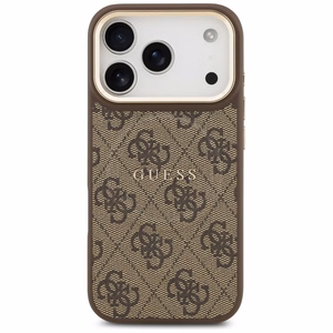 Guess Чехол для iPhone 17 Pro совместимый с MagSafe GUHMP17LP4MSEGCW (PU 4G W/ Classic) коричневый