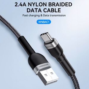 Wozinsky WNBAC1 кабель USB-A USB-C 2.4A 1м - чёрный