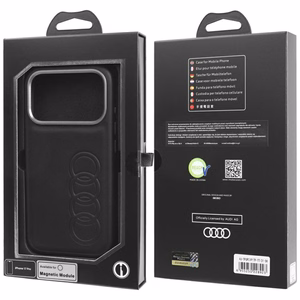 Audi TT Synthetic Leather MagSafe ümbris jaoks iPhone 17 Pro - must