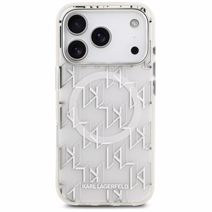 Karl Lagerfeld IML KL Monogram MagSafe Ümbris jaoks iPhone 17 Pro - Valge