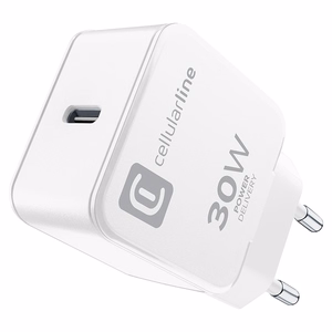 Cellularline The One USB-C Power Delivery võrgulaadija, 30 W, valge